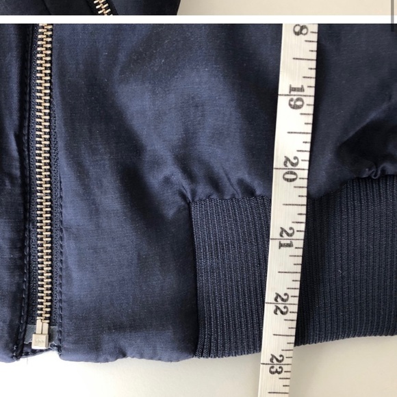 Aritzia TNA Oversized Bomber Jacket Leather Hoodie - Picture 5 of 7